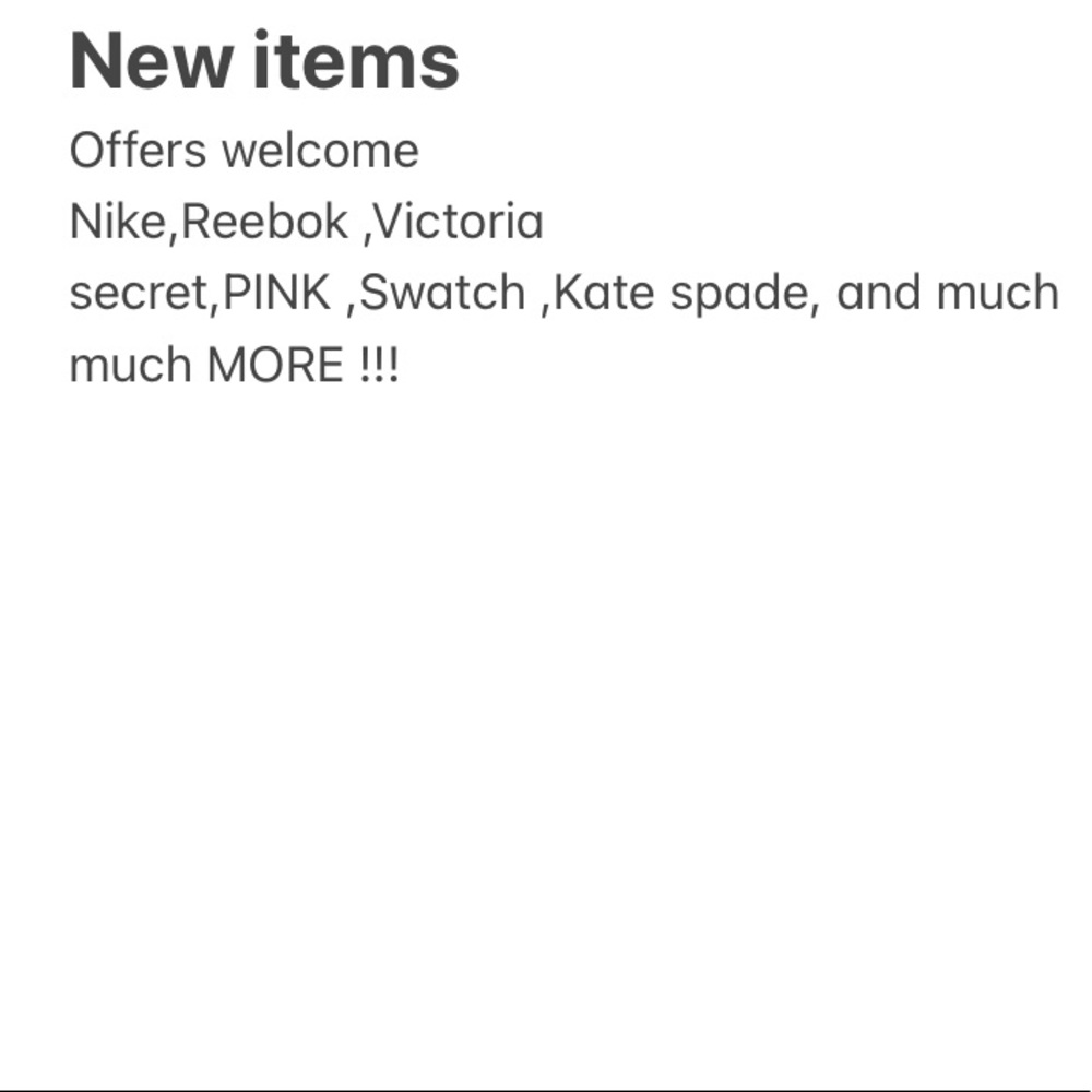 NEW ITEMS